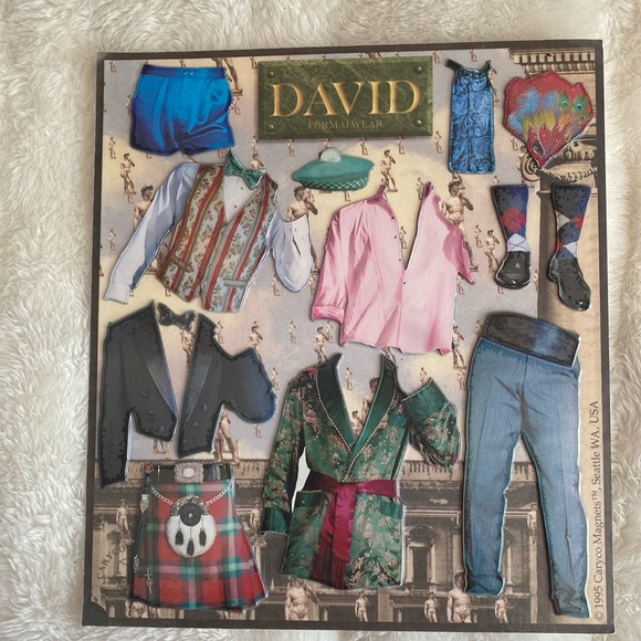 Caryco Vintage 1995 Formal Wear Kit for Michelanglo's David Statue Magnet - Picture 1 of 7